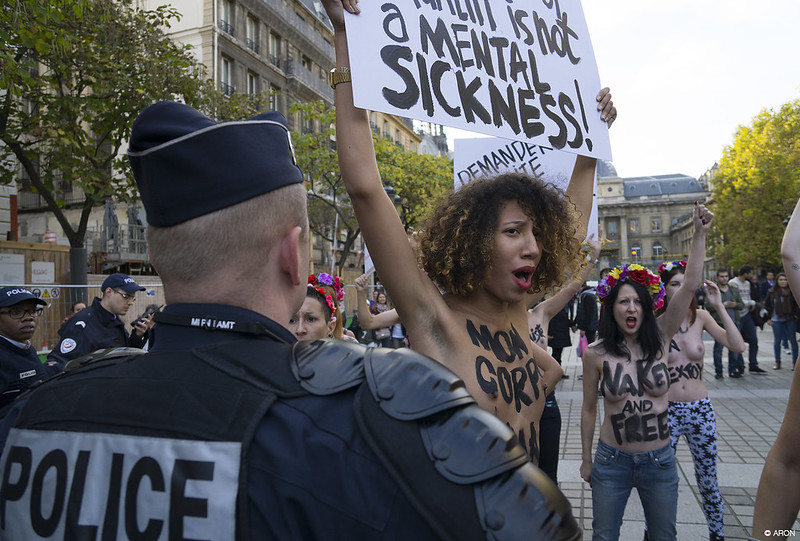 FEMEN Demonstration in Paris