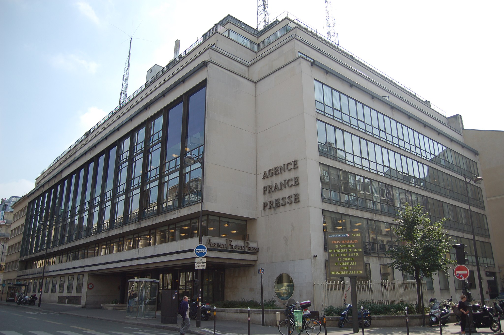 The Agence France-Presse headquarters building in downtown Paris