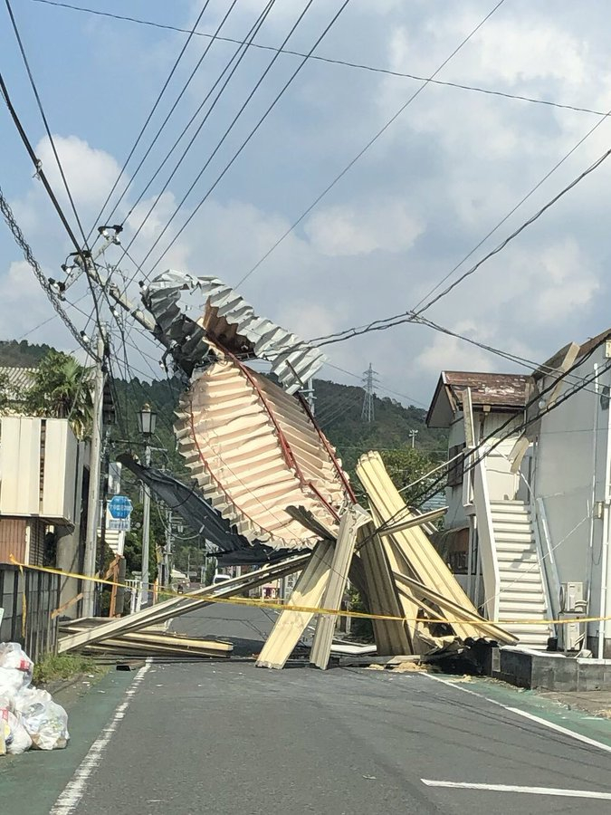 Damage from Typhoon Faxai