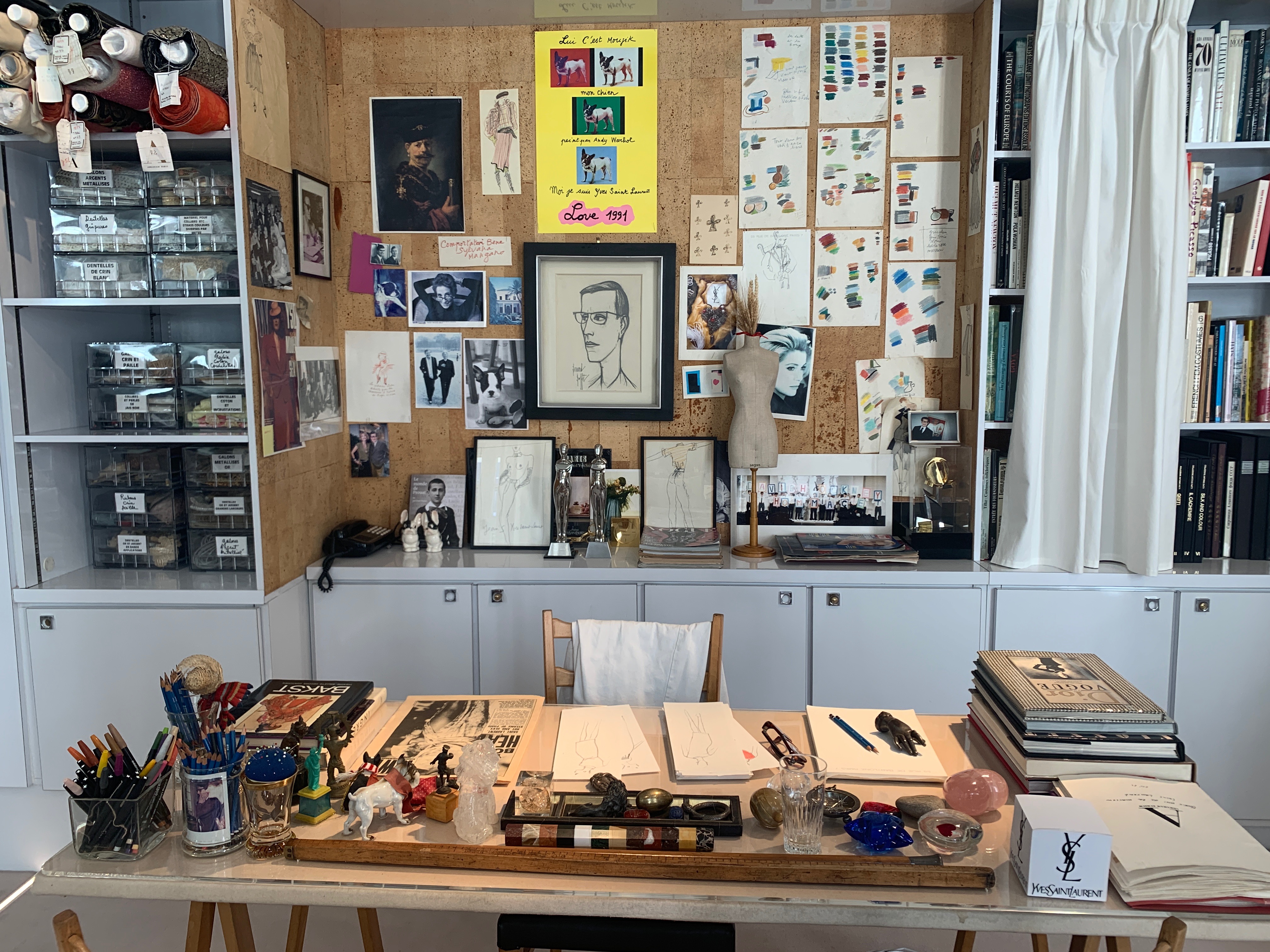 Yves Saint Laurent's Studio in Paris. Image Credit/Liza Cameron