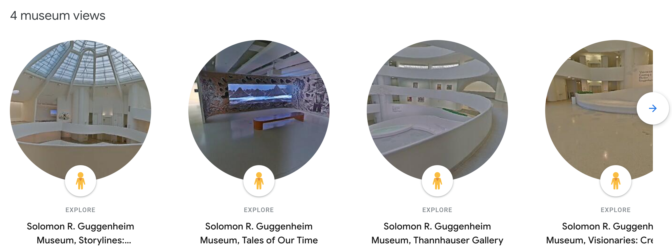 Screenshot of the Guggenheim virtual tour