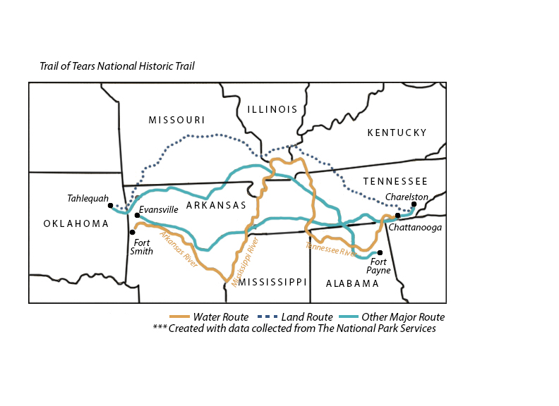 Trail of Tears Map 