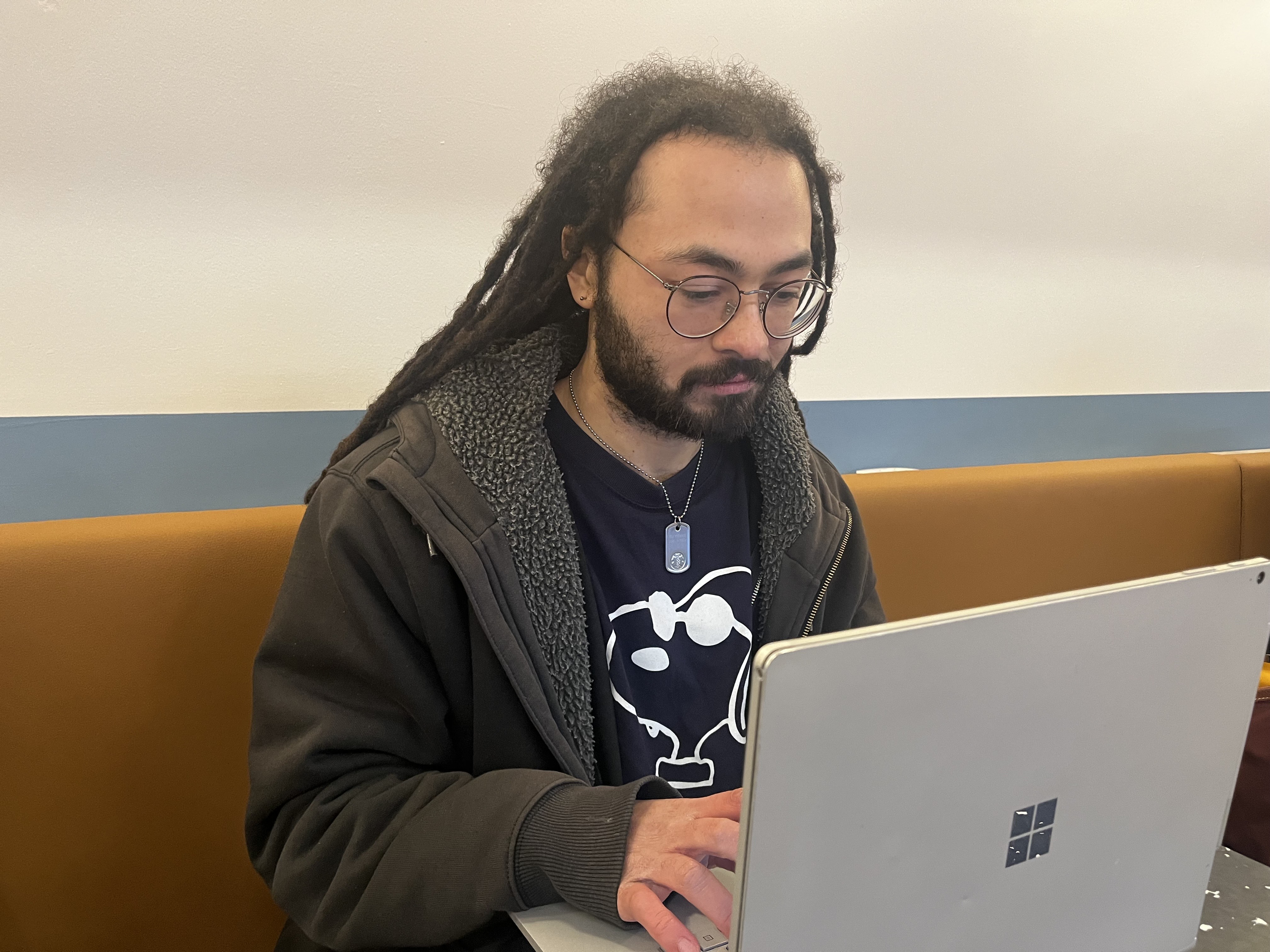 Eli researching quantum computing.