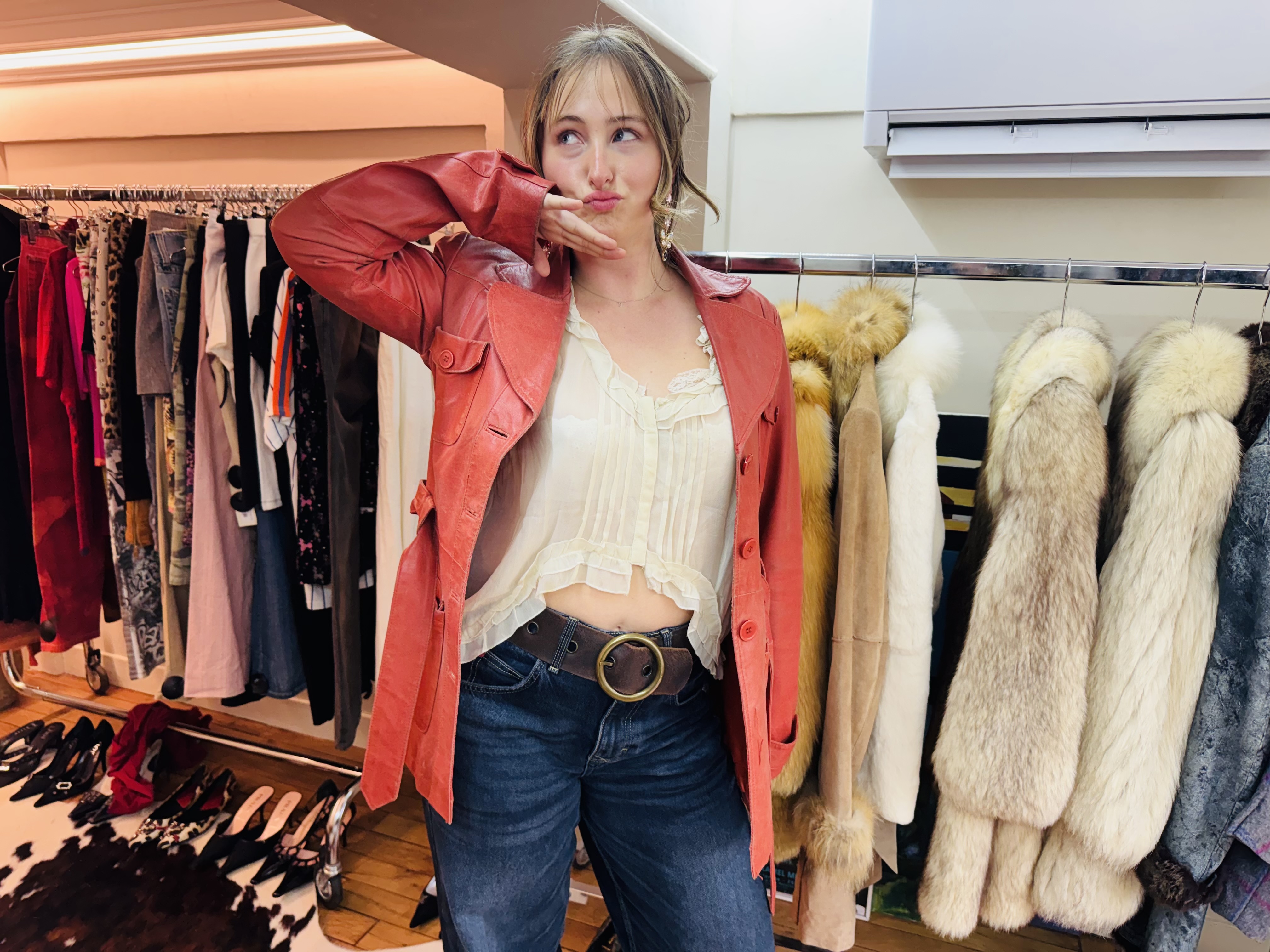 Chloe shopping at Chez Snow Bunny