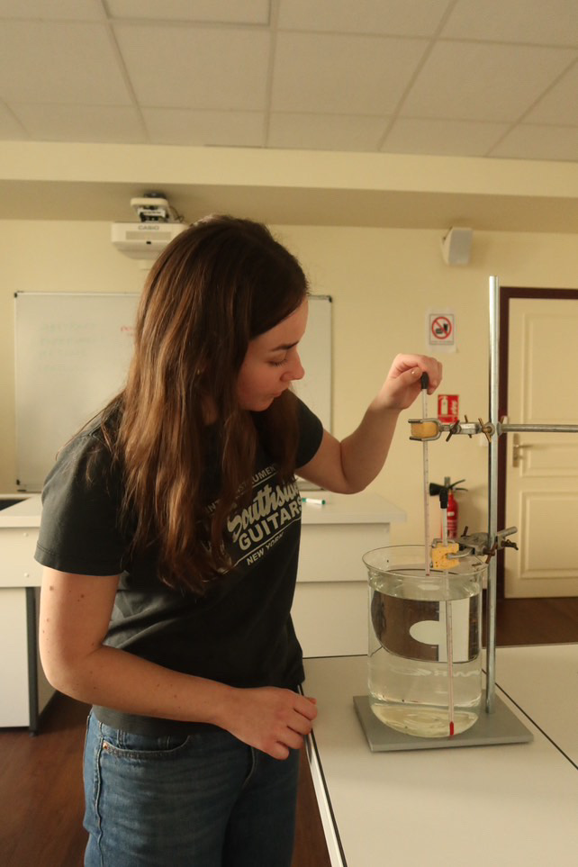 Student during a lab period. Image Credit: Harper Girr. 