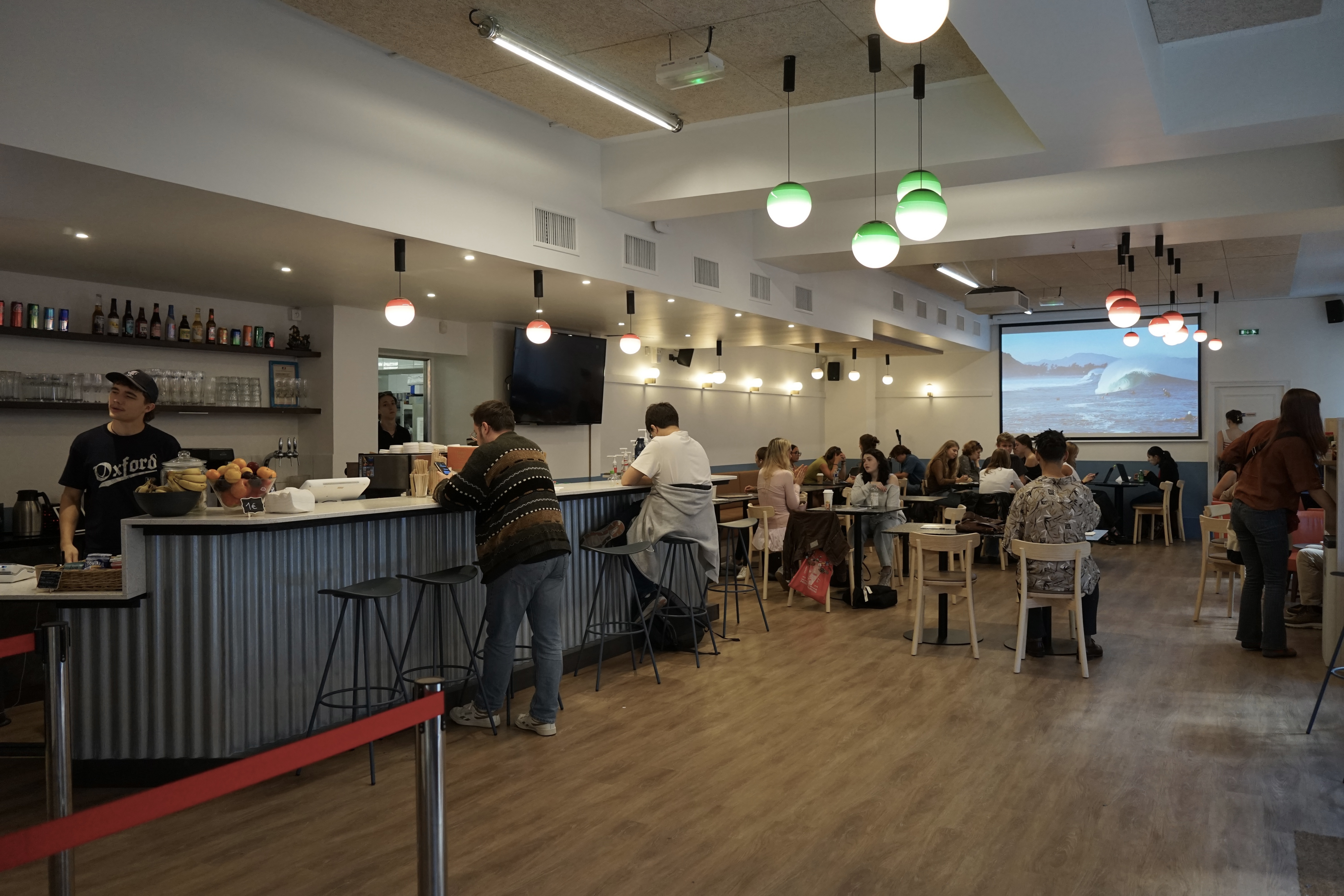 Interior of the AMEX Café during lunch, first week of Fall 25 Semester.