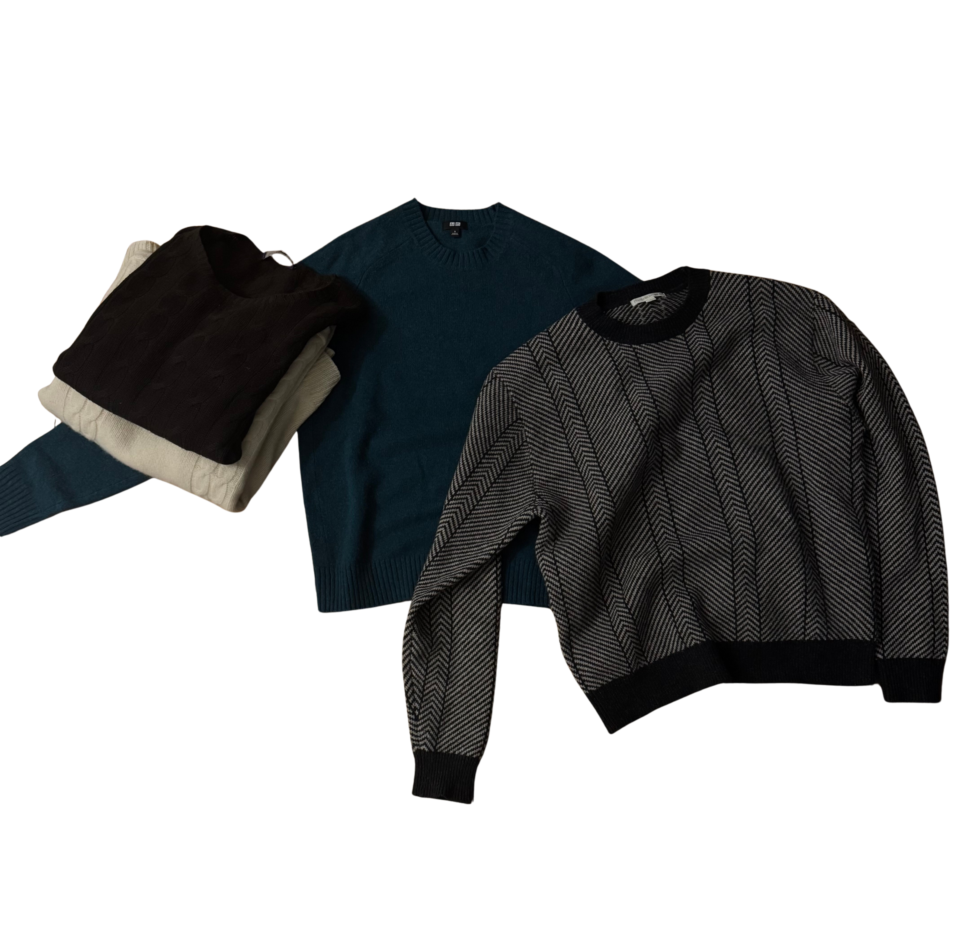 Some everyday neutral sweaters that can go with anything. /Image credits: Roger Griswold III