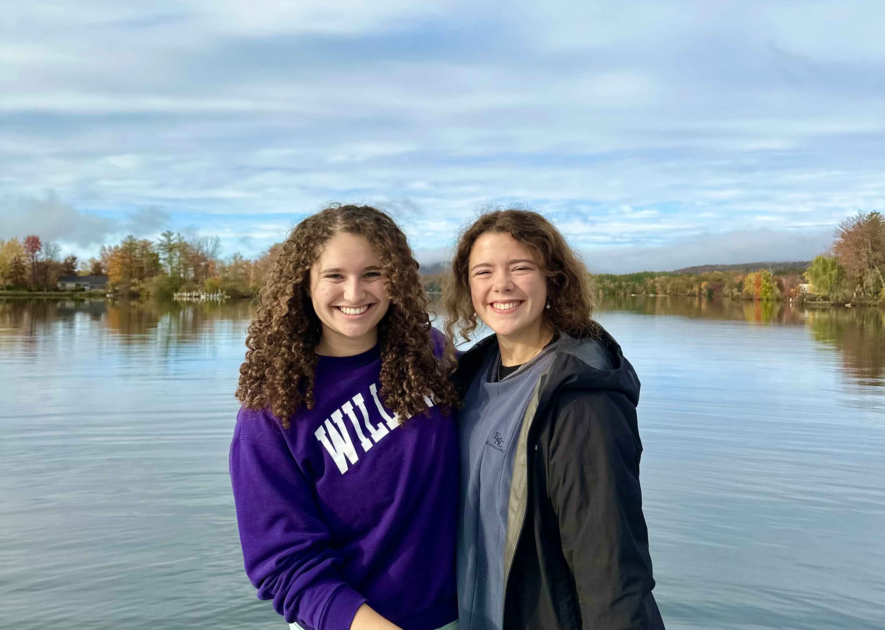 Mia and teammate at Lake Onota in Pittsfield, MA