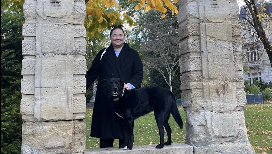 Mary Jo Rockholt with her dog, Molly/Image Credit: Mary Jo Rockholt