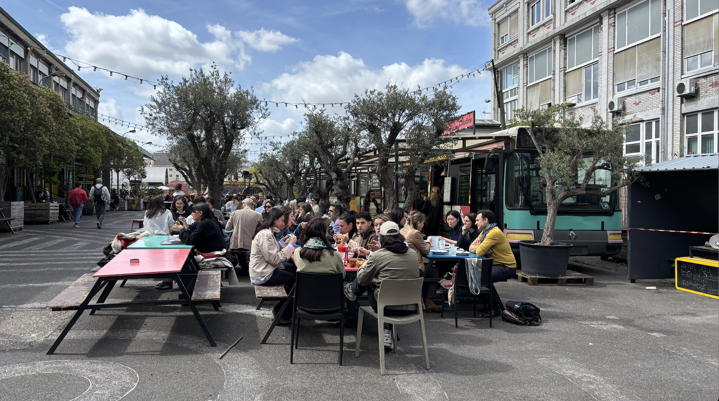 Outdoor seating at Ground Control