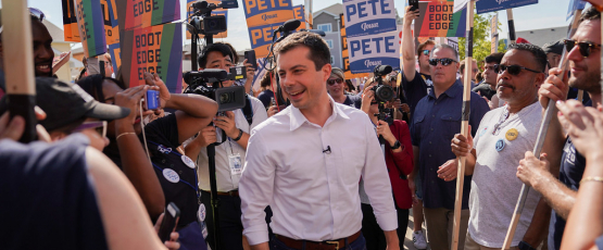 U.S. presidential candidate Pete Buttigieg, highly popular among democratic voters, campaigns in Iowa. Image Credit: Flickr/Pete for America