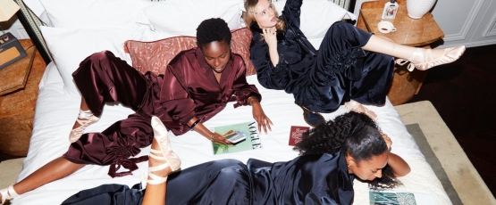 BED sleepwear sets in Midnight and Bordeaux.