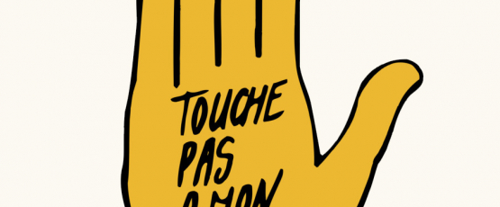 "Don't touch my friend" hamsa logo for SOS Racisme. Image Credit: SOS Racisme