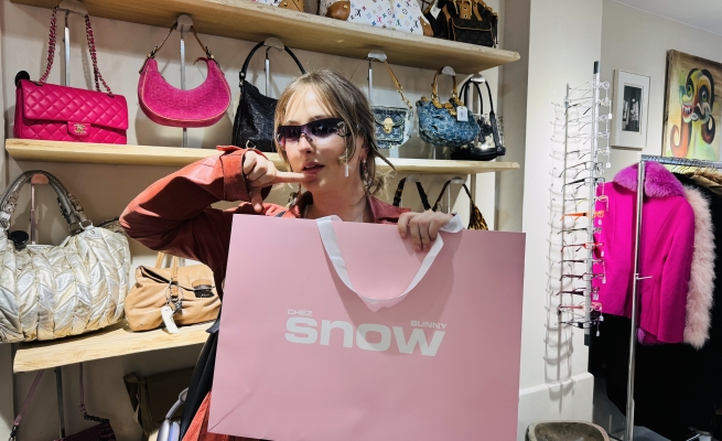 Chloe Obolensky shopping at Chez Snow Bunny/ Image Credit: Ella Coppola