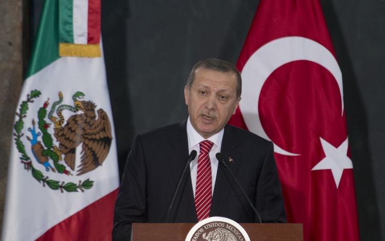 President Erdogan speaking at a conference in Mexico. Image Credits: Flickr