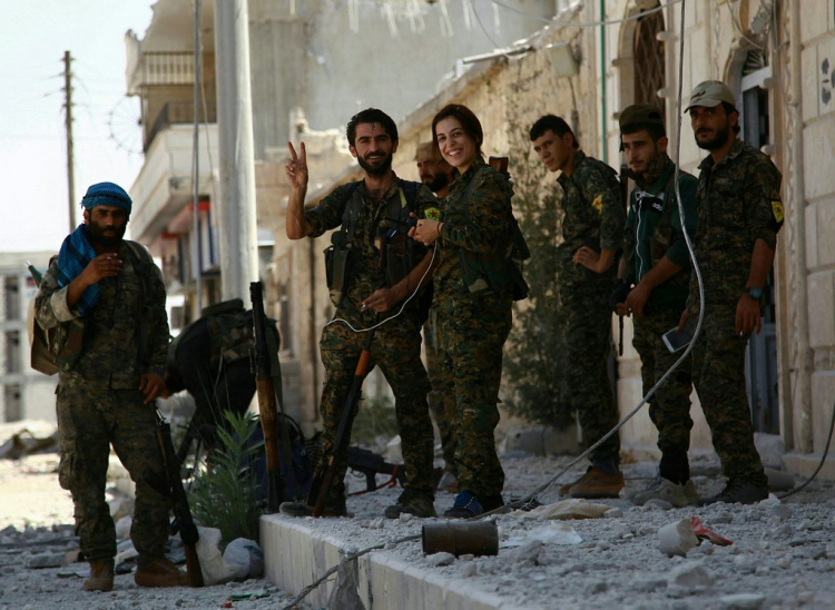 Syrian SDF militia members