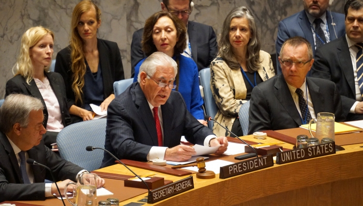 Secretary Tillerson Chairs a UN Security Council Meeting on Denuclearization of the DPRK