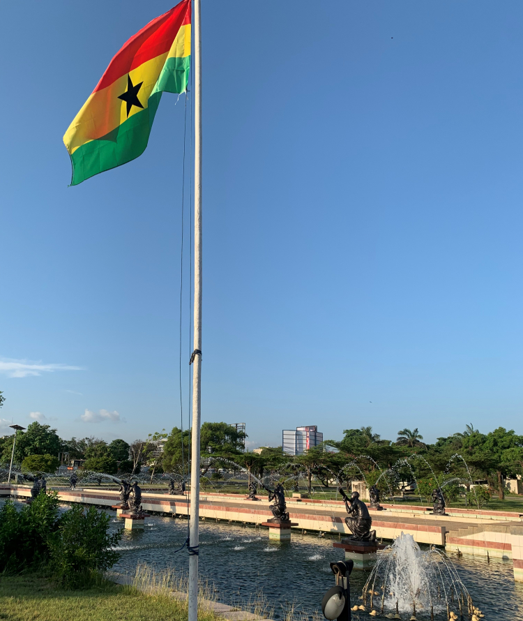Ghanaian Flag at Kwame Nkrumah Memorial Park